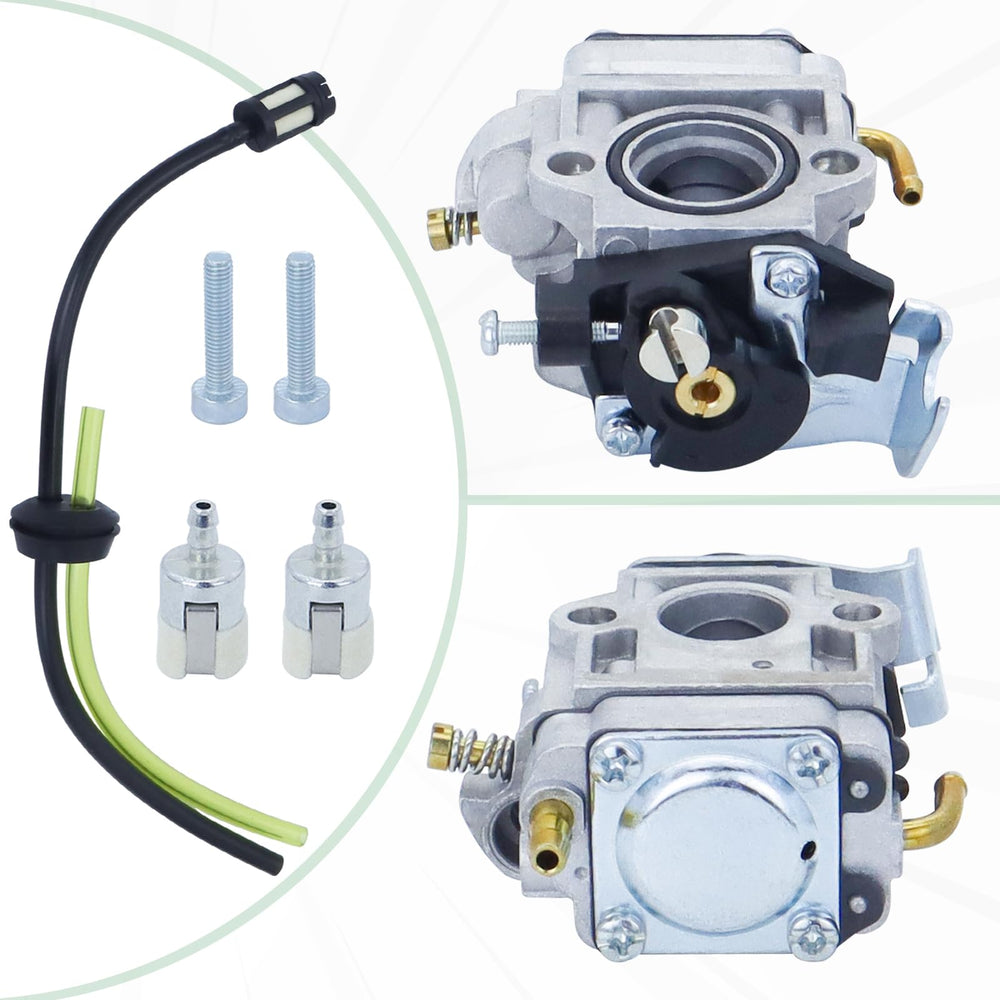 REMEDART carburetor installed on a Husqvarna blower demonstrating proper fit