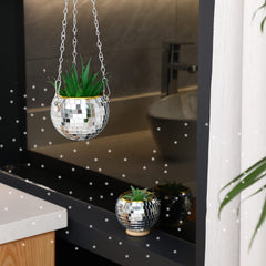 Remerry close-up of silver glass mirror finish highlighting reflective texture and durable coating