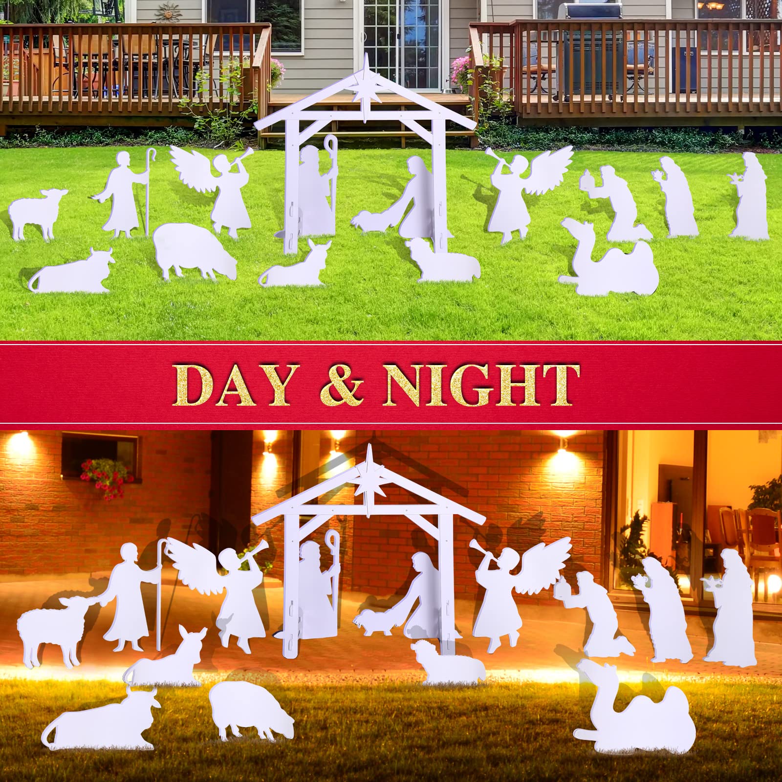 Remerry nighttime silhouette with soft lighting showing visibility and festive impact
