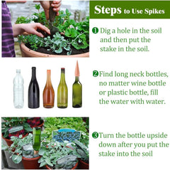 REMIAWY spike inserted in pot showing correct depth and stability with bottle