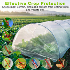 REMIAWY netting draped over garden hoops protecting seedlings effectively