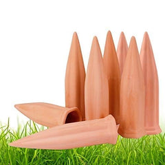 REMIAWY front view of eight terracotta spikes showing compact pack and convenience