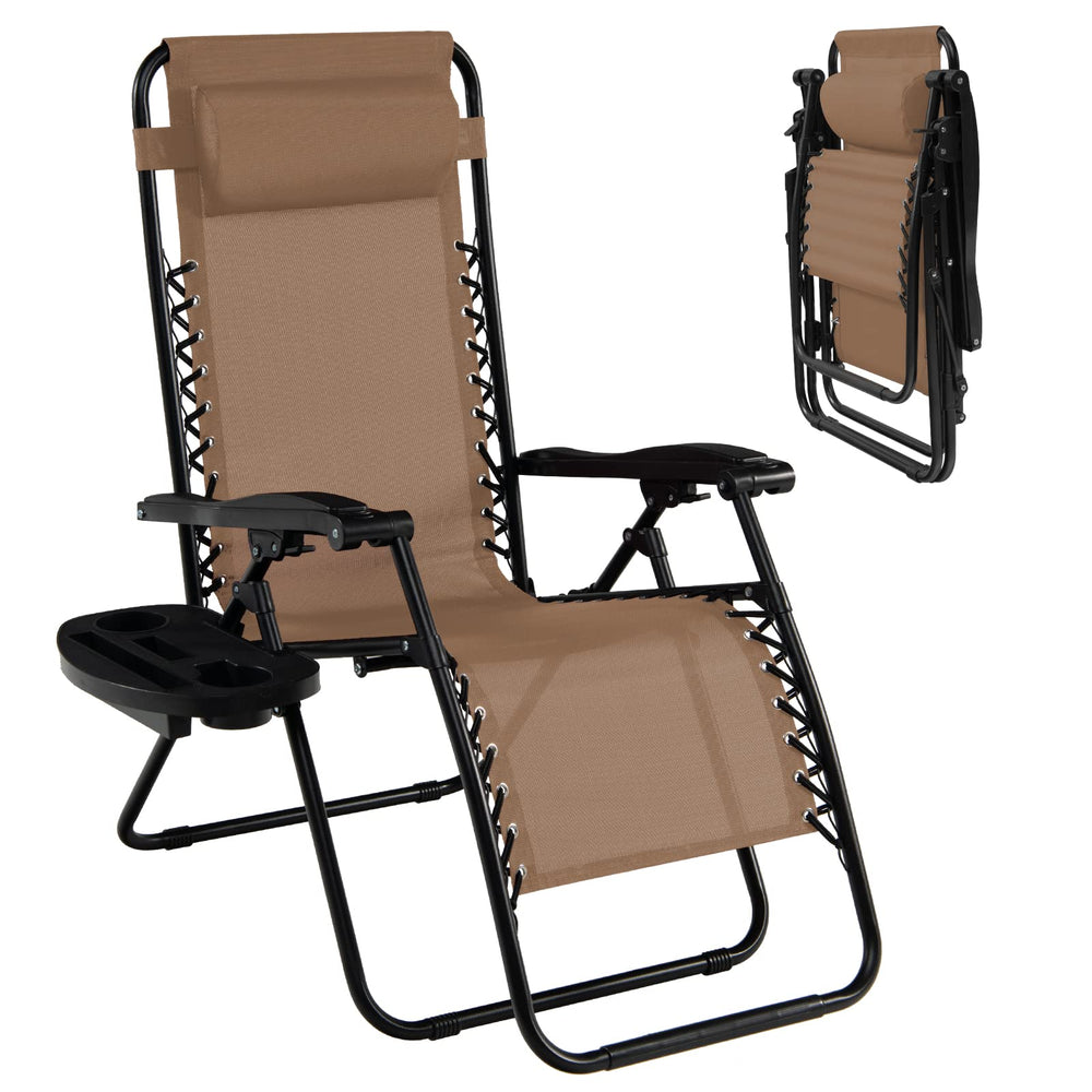 renatone front view lounge chair showing full recline and comfort