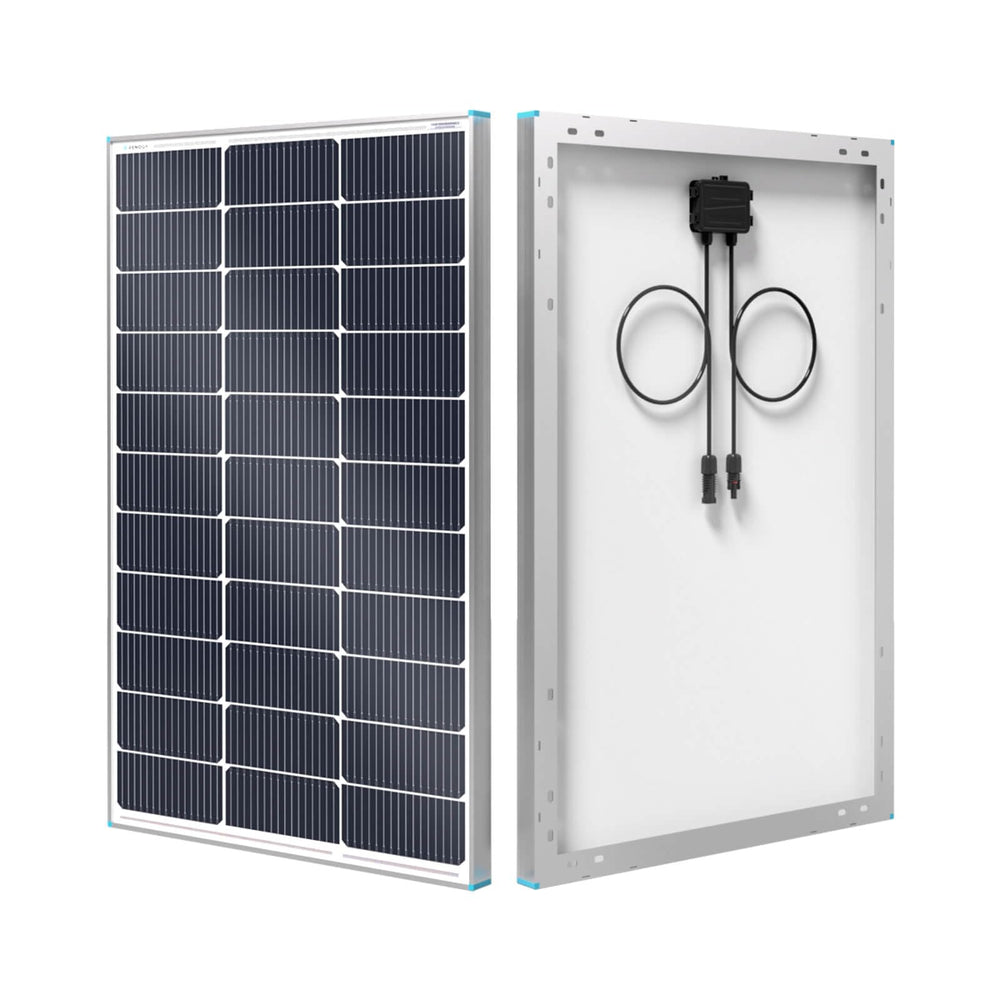 Renogy front view showing panel surface and higher power benefit