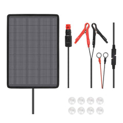 Renogy front view of 10W solar panel showing compact design and portability