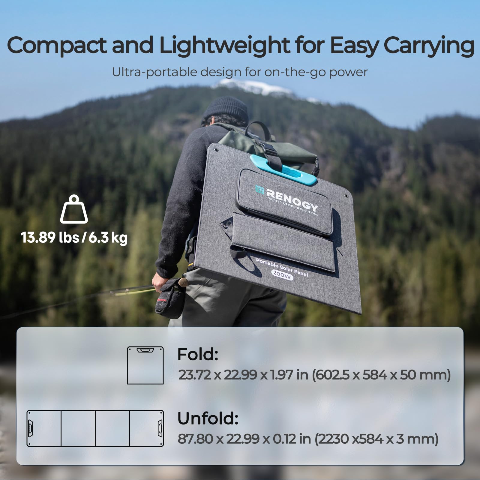 Renogy 200W closeup of N-type cells highlighting improved efficiency performance