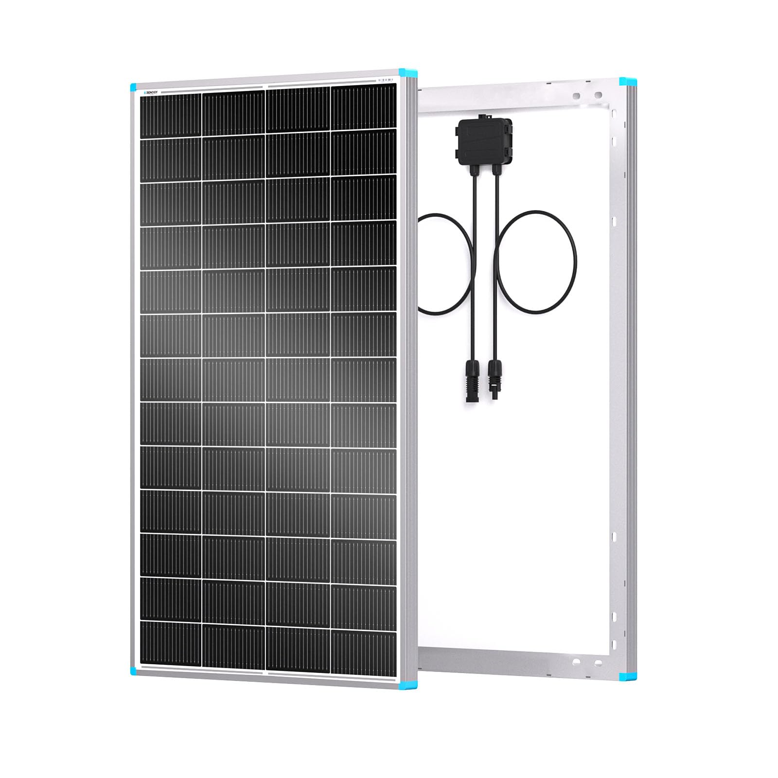 Renogy 200W panel front view showing compact frame and output benefits