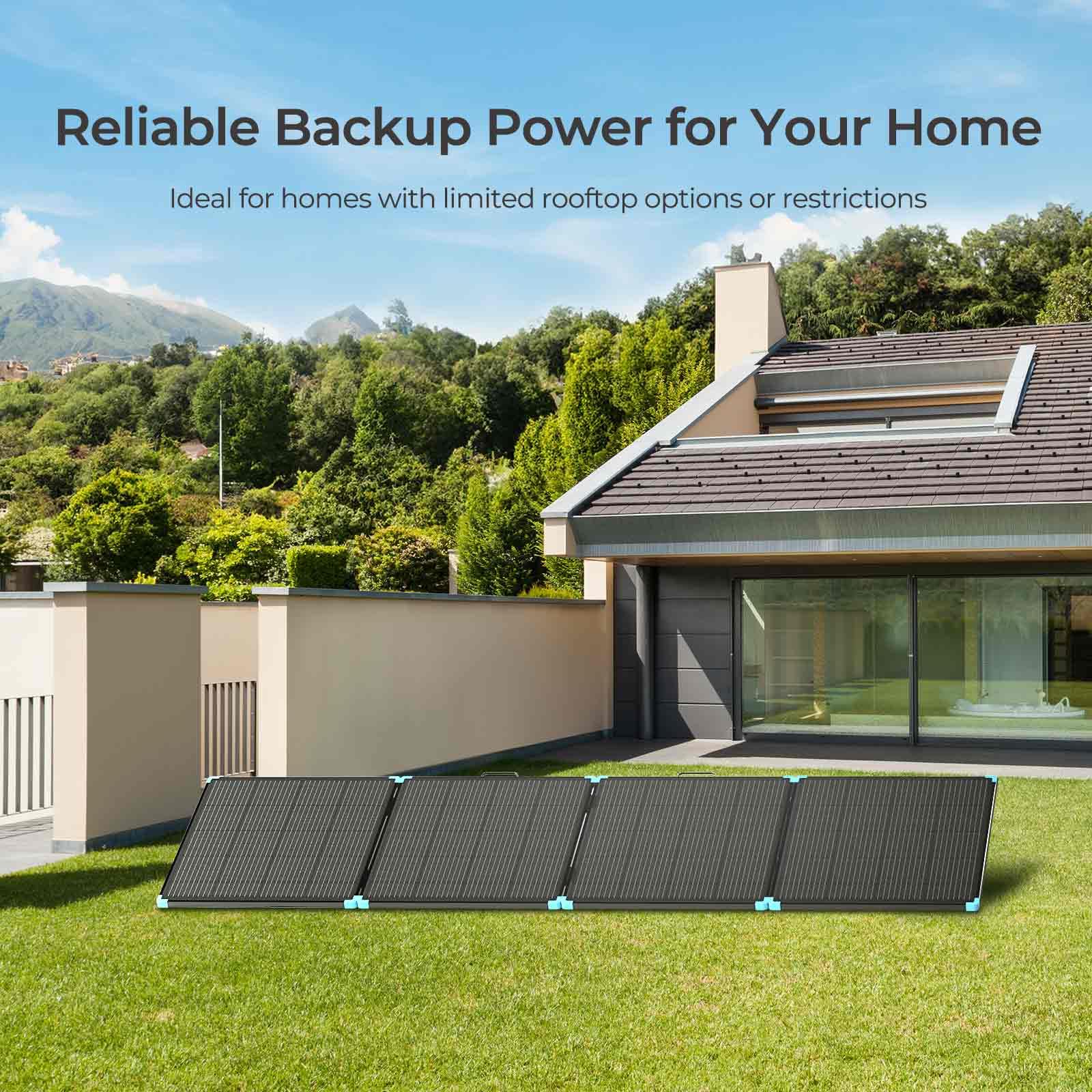 Renogy unfolded full array displaying high-output panels for quick power