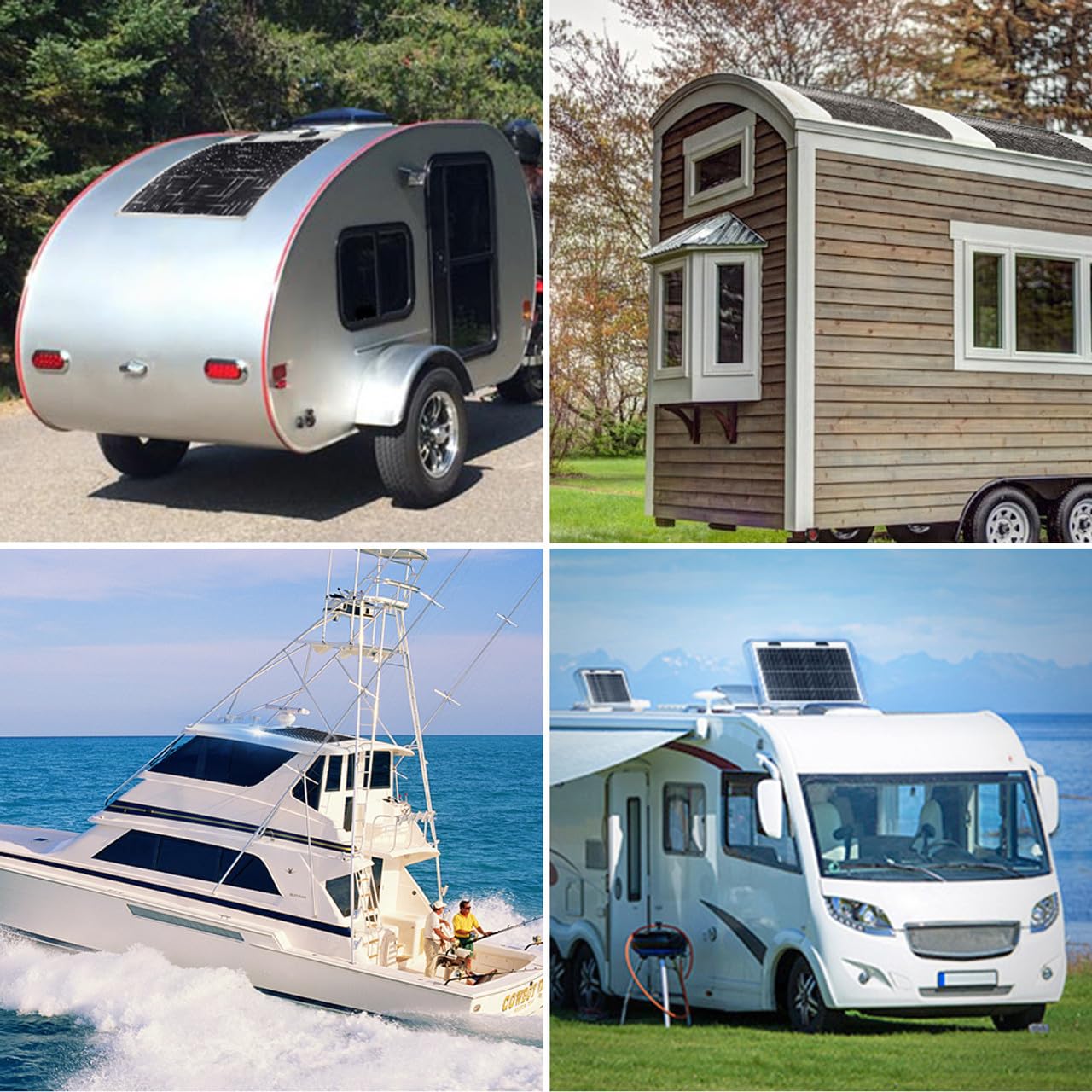 Renogy flexible panel powering campsite gear showing off-grid convenience benefit