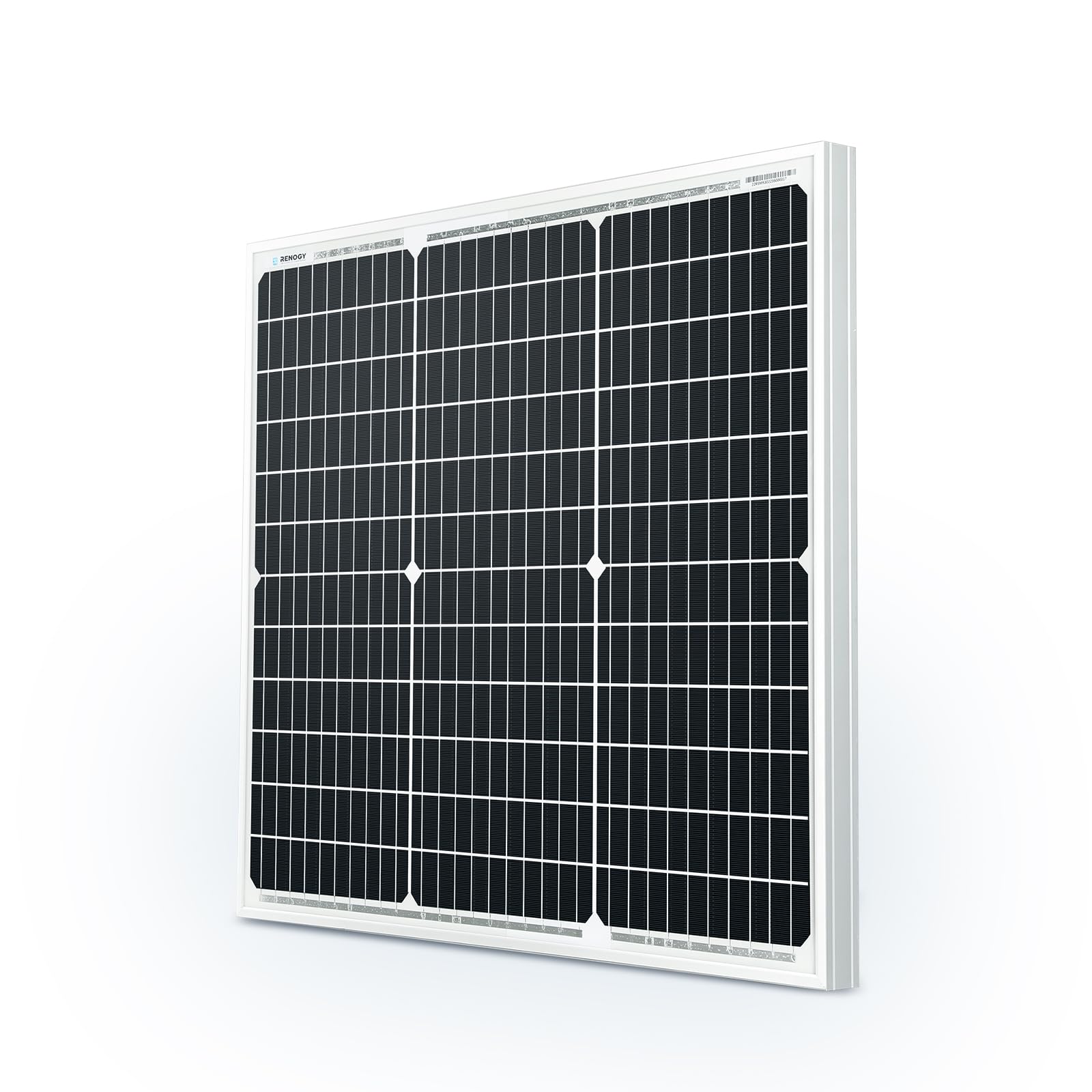 Renogy 50W front view showing full panel and compact size benefit