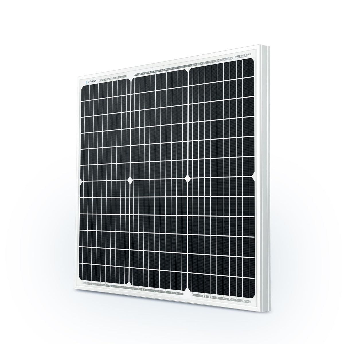 Renogy 50W front view showing full panel and compact size benefit