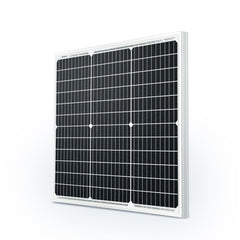 Renogy 50W front view showing full panel and compact size benefit