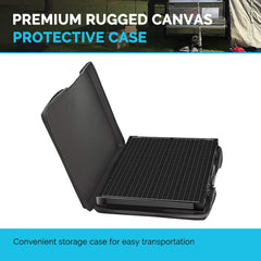 Renogy adjustable kickstand tilted to sun showing optimized angle for increased energy