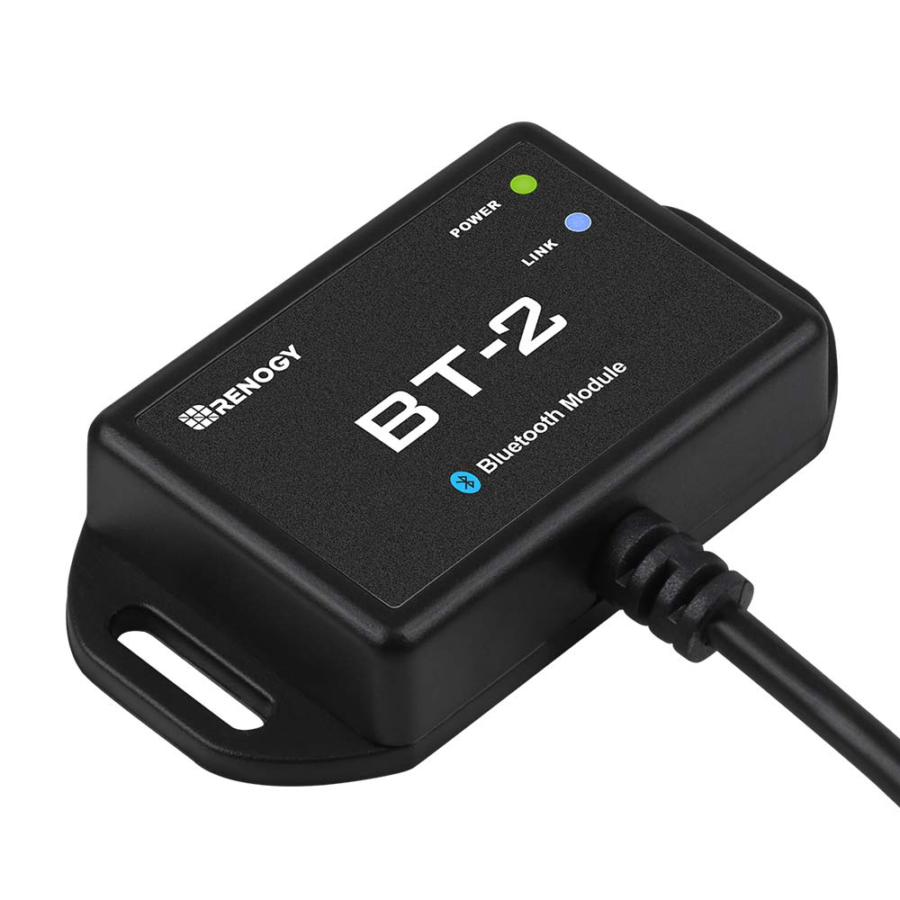 Renogy BT-2 front view showing compact module and quick wireless access benefit