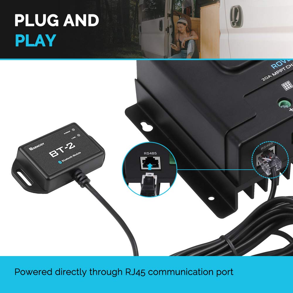 Renogy BT-2 packaging and contents showing ready-to-install convenience benefit