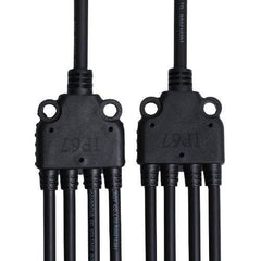 Renogy cable ends showing male and female polarity for easy correct hookups