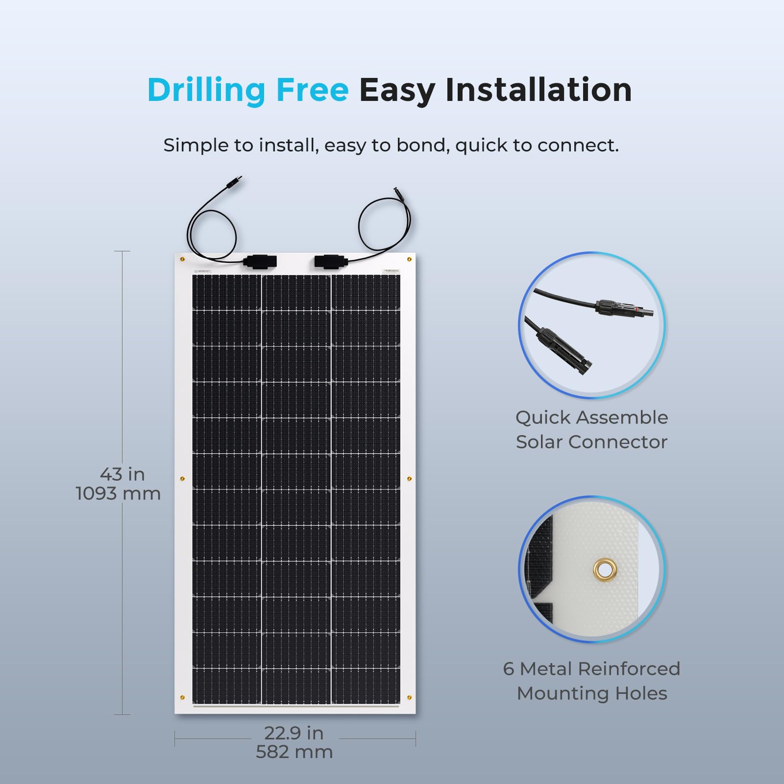 Renogy panel powering campsite setup showing portable power and off-grid convenience benefit