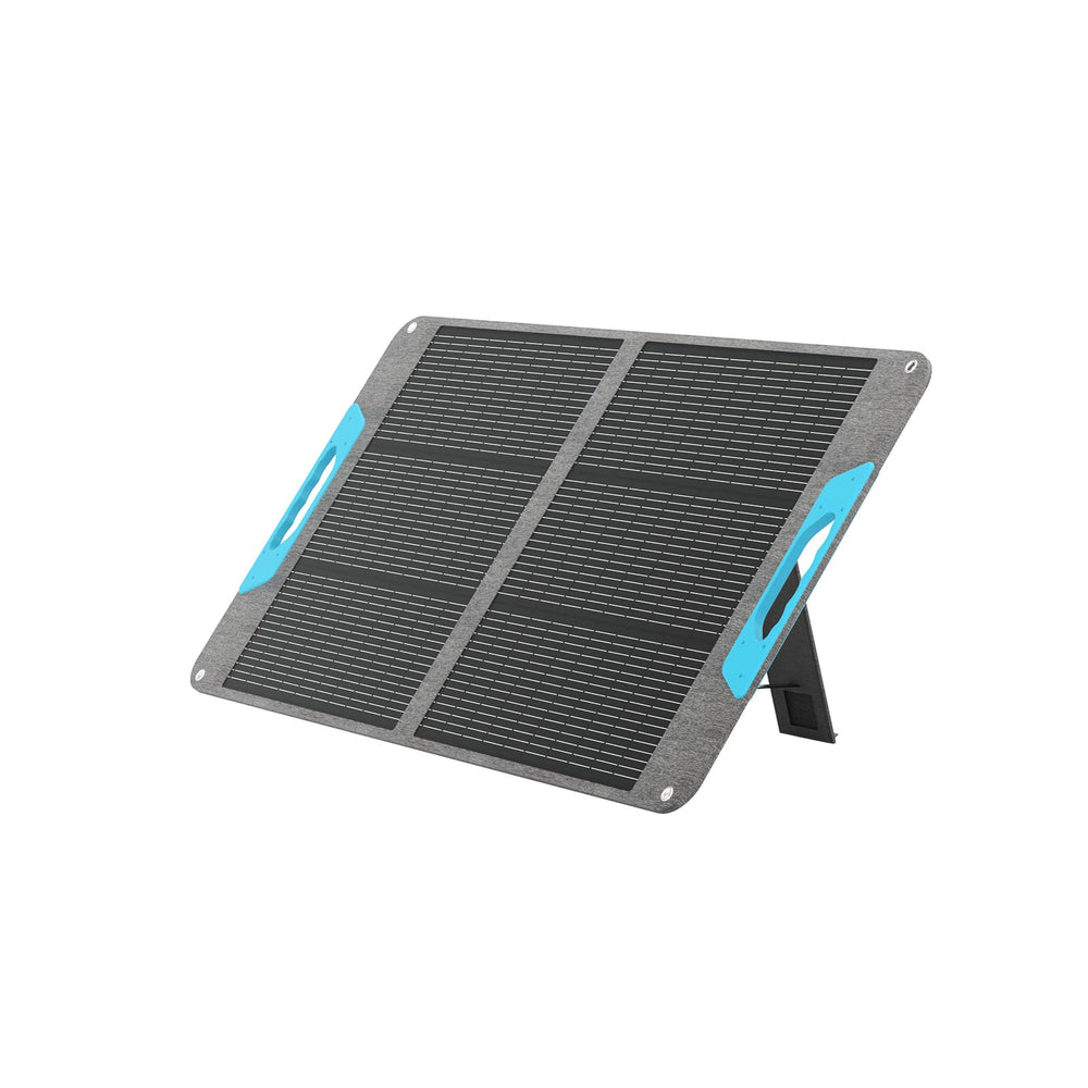 Renogy front view of folded panel showing compact portability and quick setup benefit