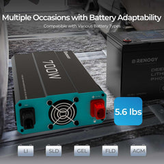Renogy inverter P2 side vents and metal housing for improved cooling and durability
