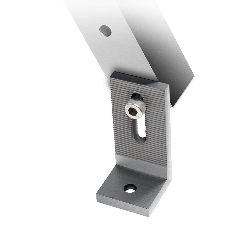 Renogy mount side tilt detail illustrating adjustable angle for better sunlight