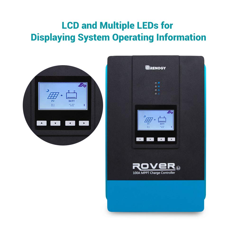 Renogy Rover terminal connections with clear wiring for safe installation