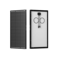 Renogy ShadowFlux front view showing compact panel and clear labeling for easy identification