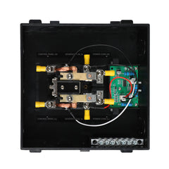 Renogy transfer switch installed in RV electrical bay demonstrating tidy setup and reliability