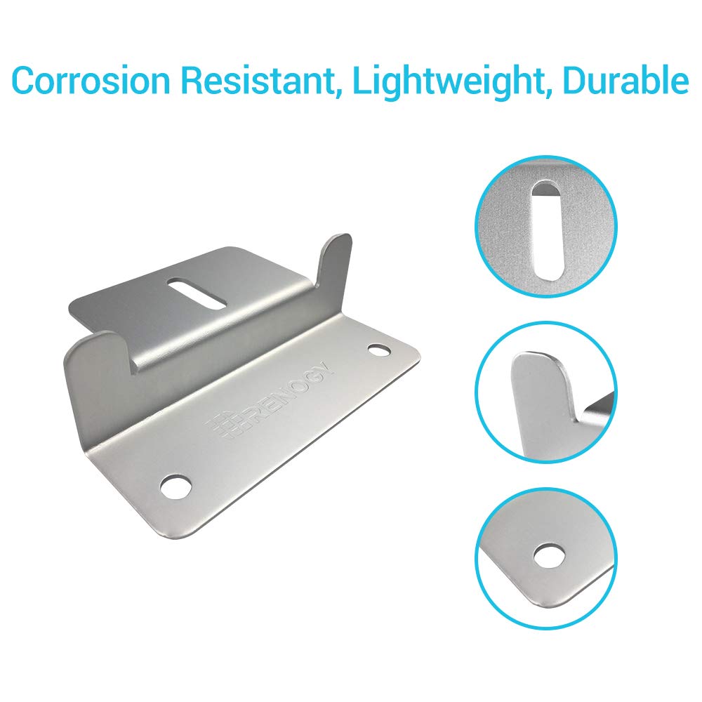 Renogy close-up of Z-bracket profile illustrating lightweight aluminum strength
