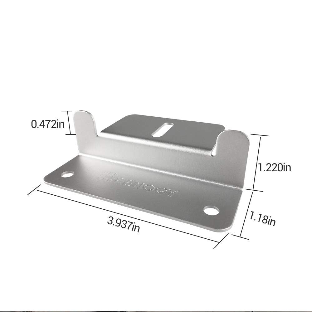 Renogy Z-bracket mounted on an RV roof demonstrating secure attachment