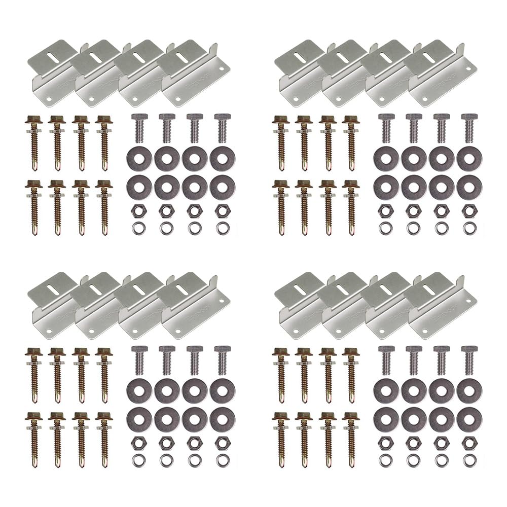 Renogy front packaging of Z-brackets showing kit contents and benefits