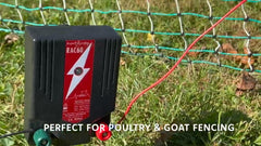 RentACoop view of included grounding and fence cables with hardware for straightforward setup benefit