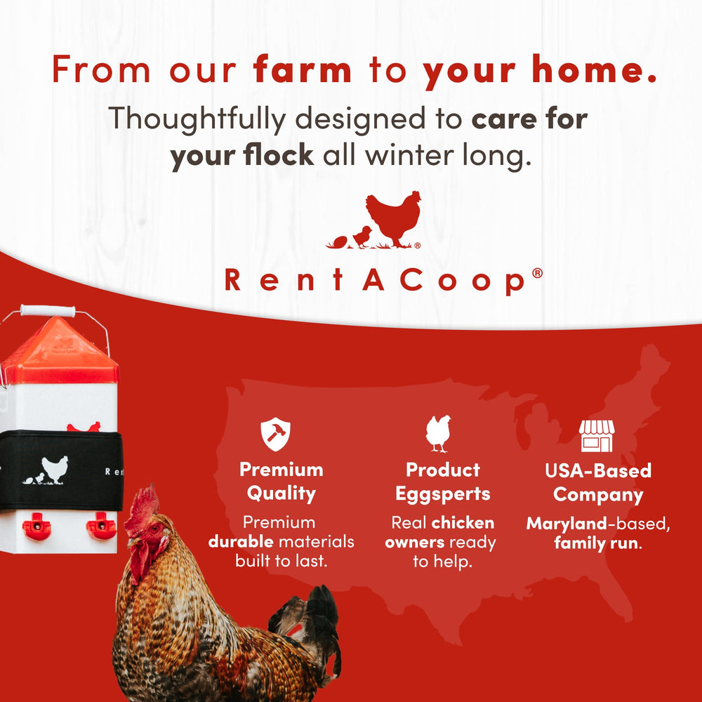 RentACoop scale comparison with hand showing compact size and easy handling benefit