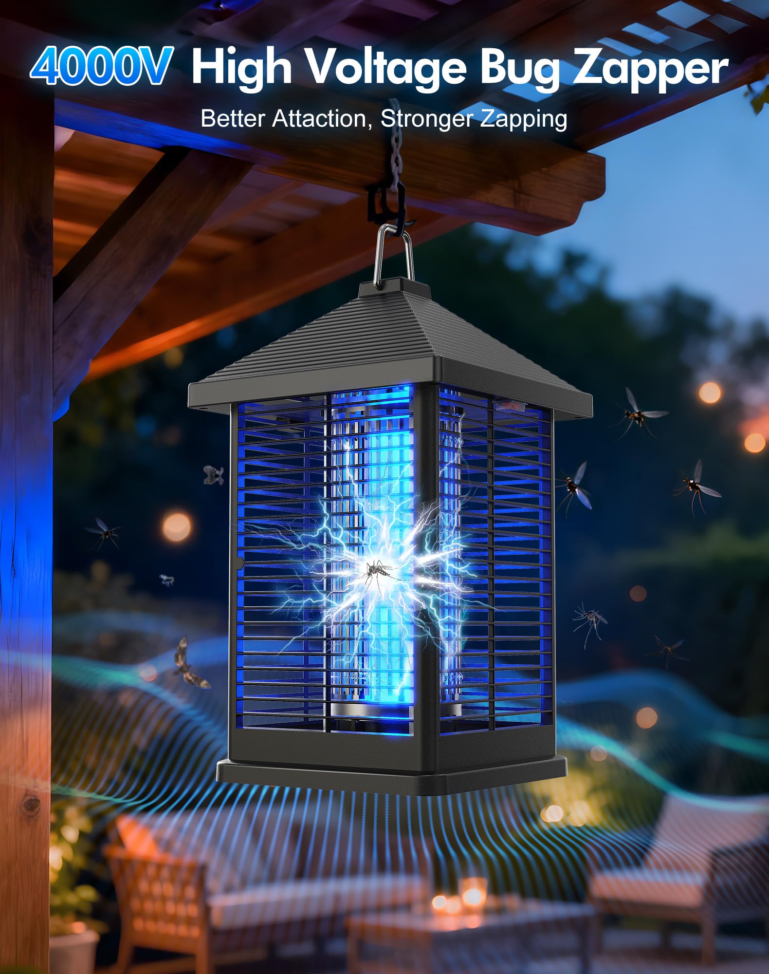 REOGLE close-up UV tube detail highlighting powerful insect-attracting light