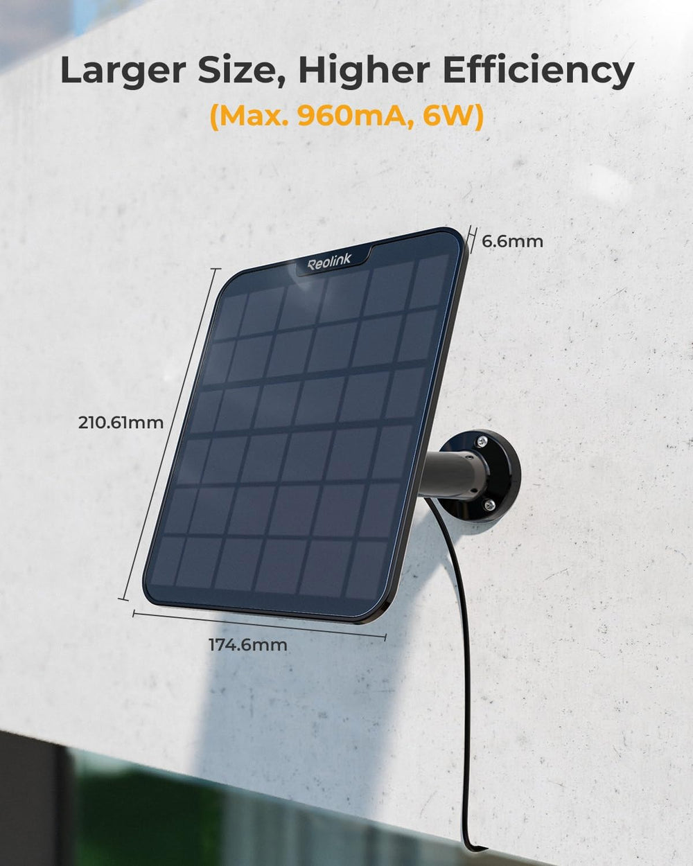 REOLINK detailed view of power cable connection ensuring flexible placement