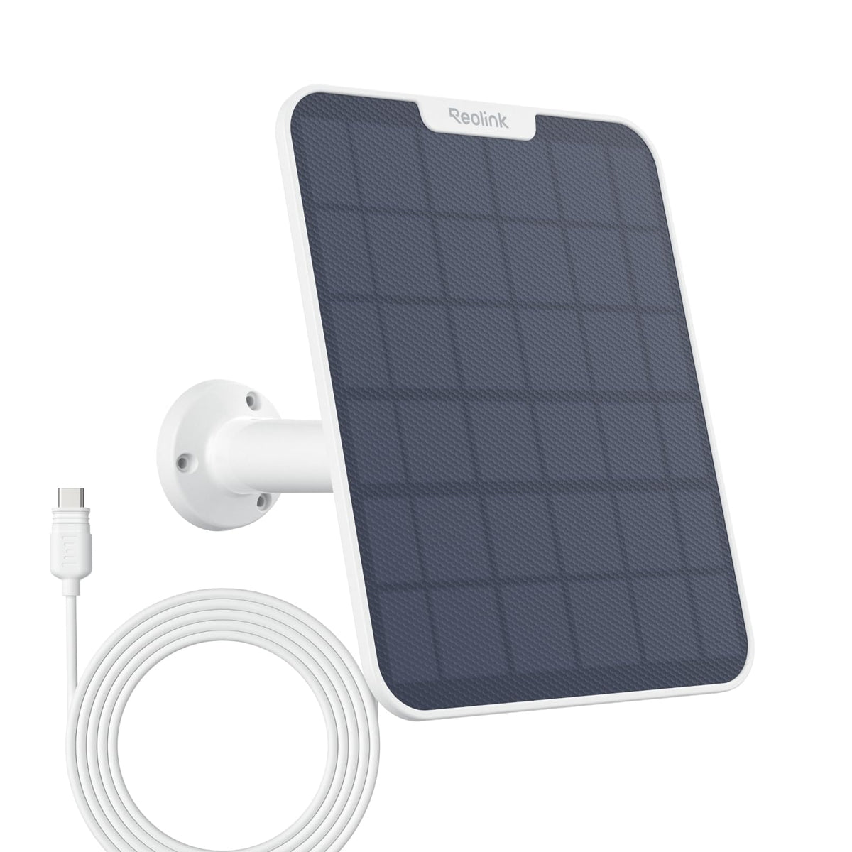 REOLINK solar panel front view showing compact design and steady charging benefit