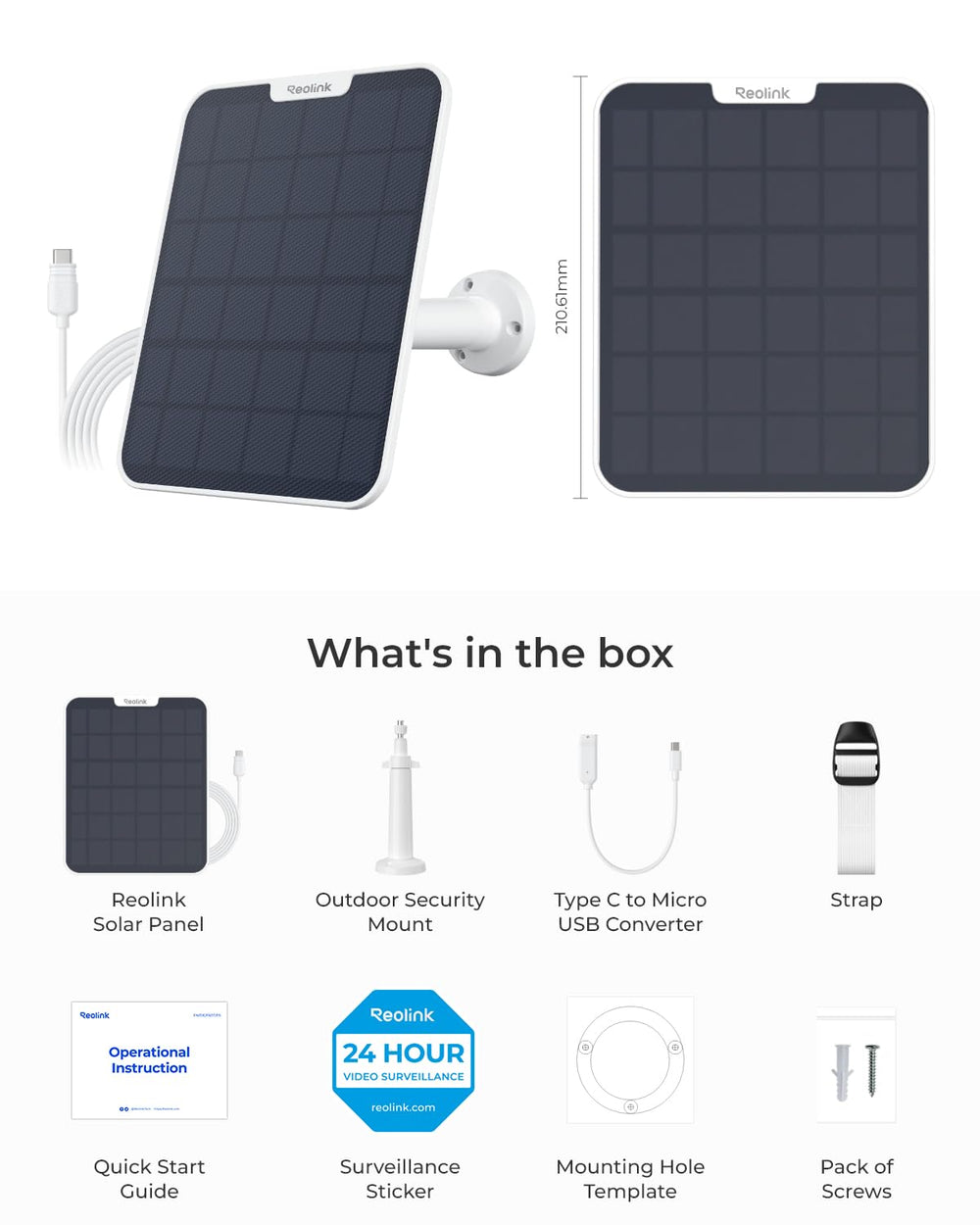 REOLINK product packaging with warranty card showing support and coverage benefit