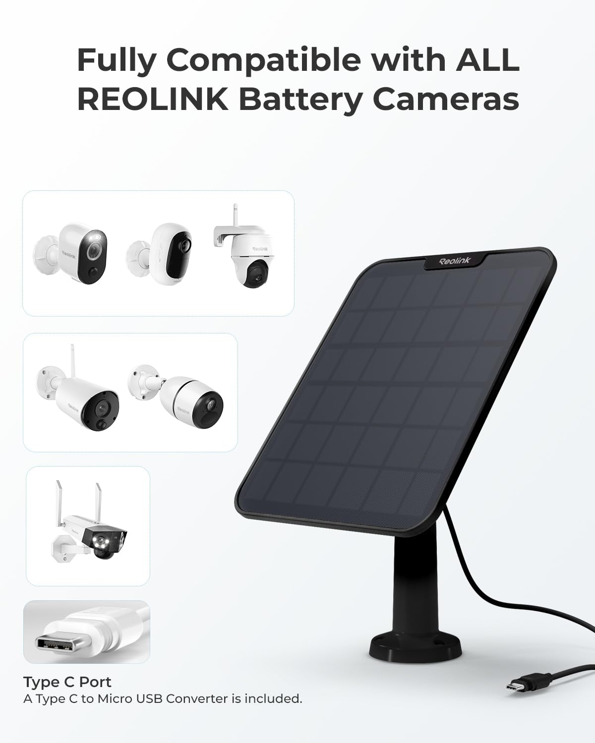 REOLINK panel with water splash illustrating IP65 weather resistance benefit
