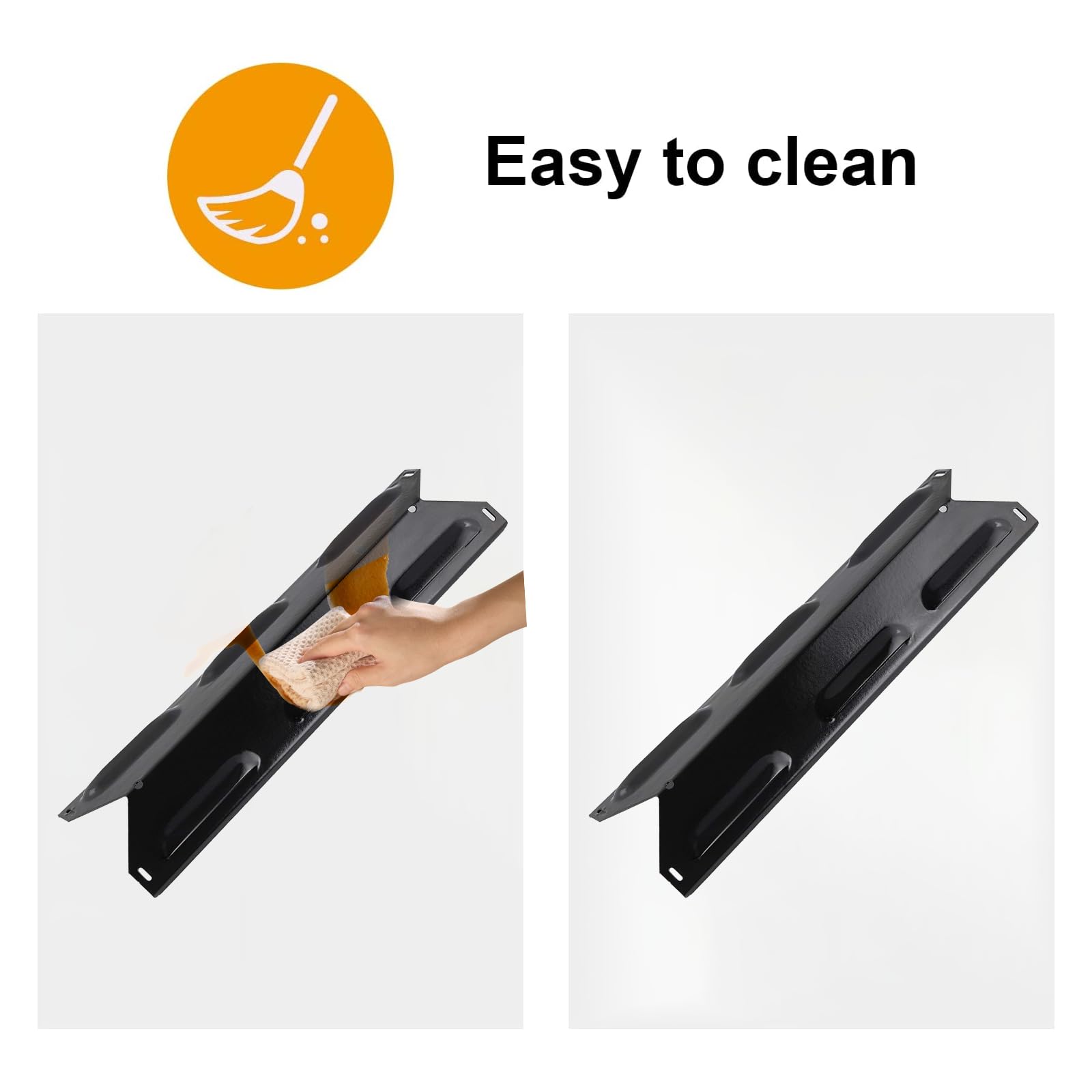 Replace parts porcelain coating texture resisting drips and reducing flare-ups