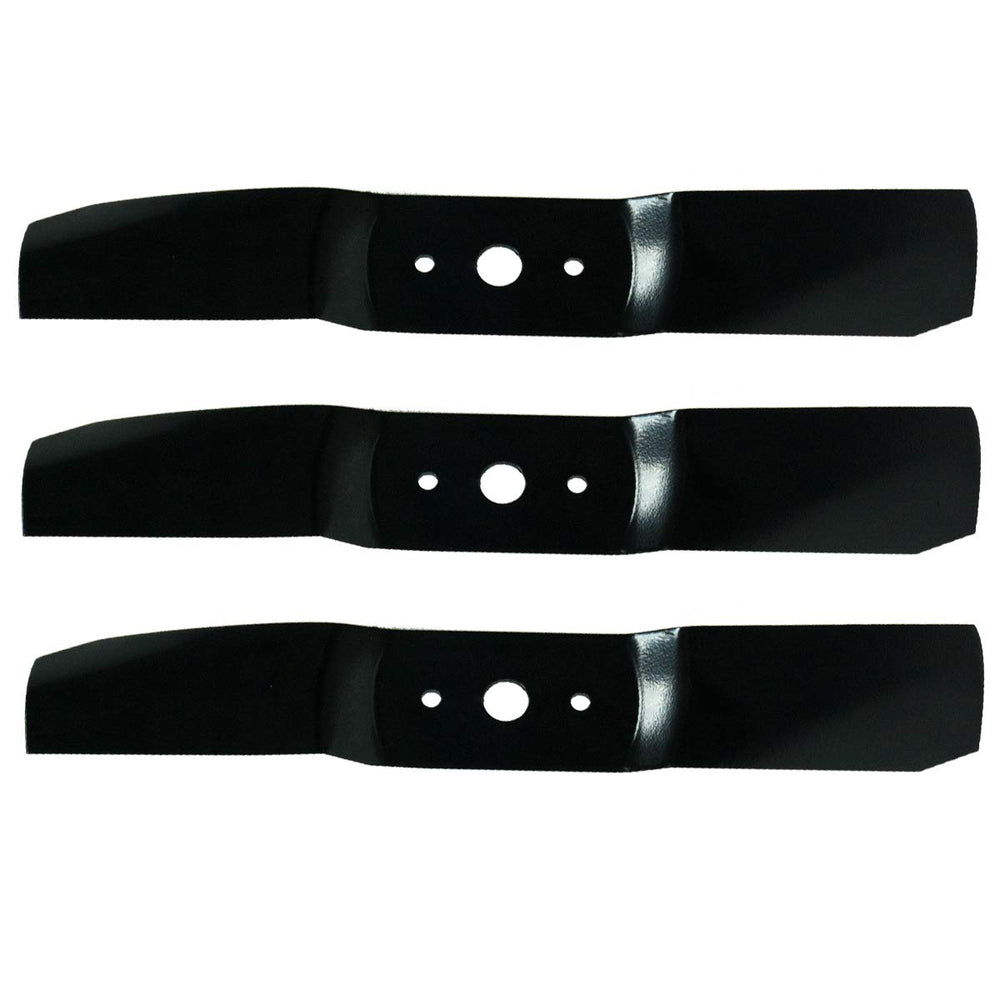Replaces 3-pack front view showing three 16 inch blades, clear fit and durability