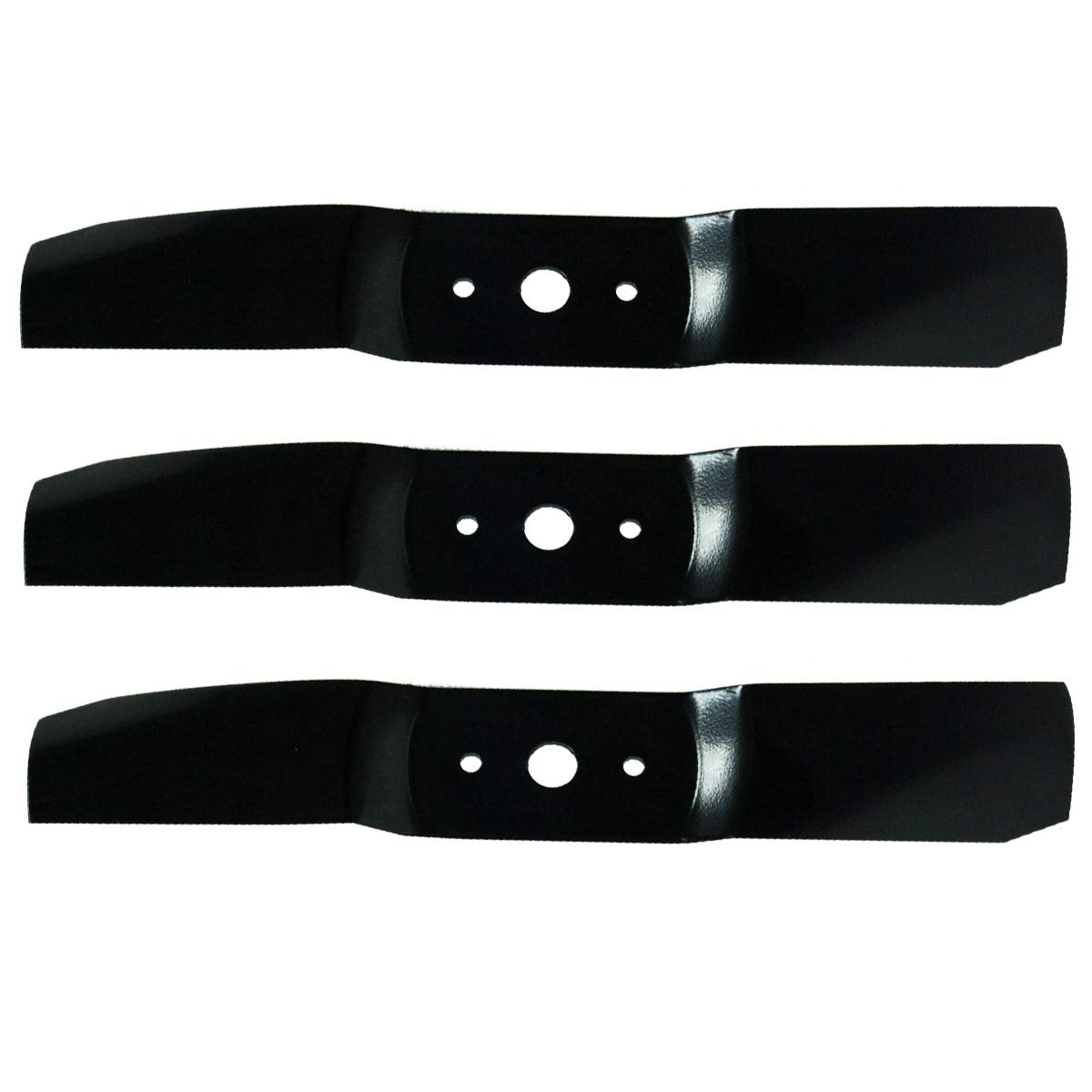 Replaces 3-pack front view showing three 16 inch blades, clear fit and durability