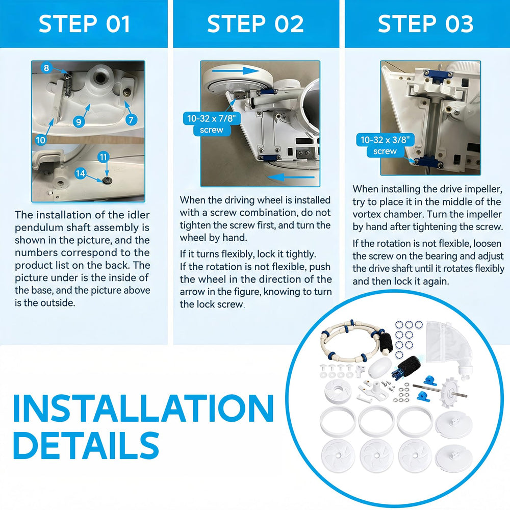 Replizo drive shaft assembly detail showing fit and reliable replacement