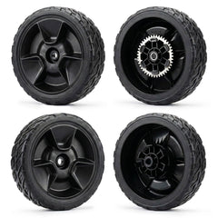 Replizo front wheel packaged showing fit and quick replacement benefit