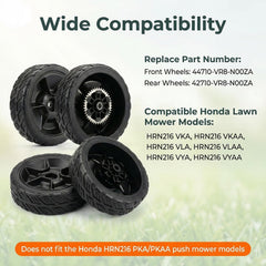 Replizo rear wheel close-up tread offering improved traction on lawns