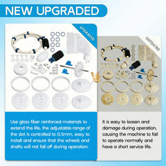Replizo sweep hose and all-purpose filter bag laid out, improving debris capture