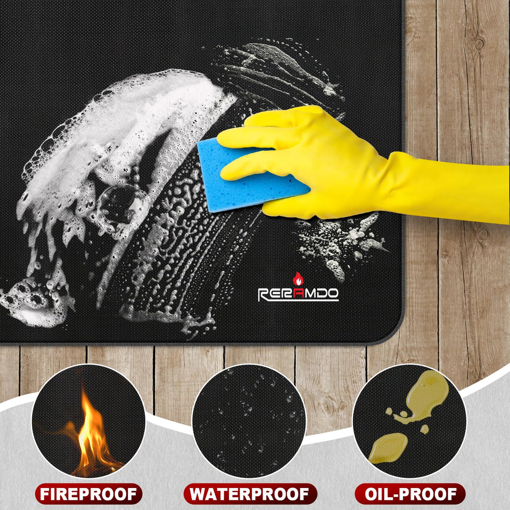 RERAMDO mat beside ruler showing 48x30 inches coverage