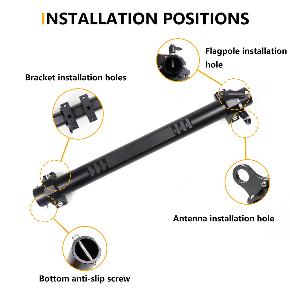 RERPRO mount with CB antenna demonstrating radio-ready capability