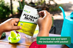 RESCUE! canister hanging on patio to reduce flies near seating