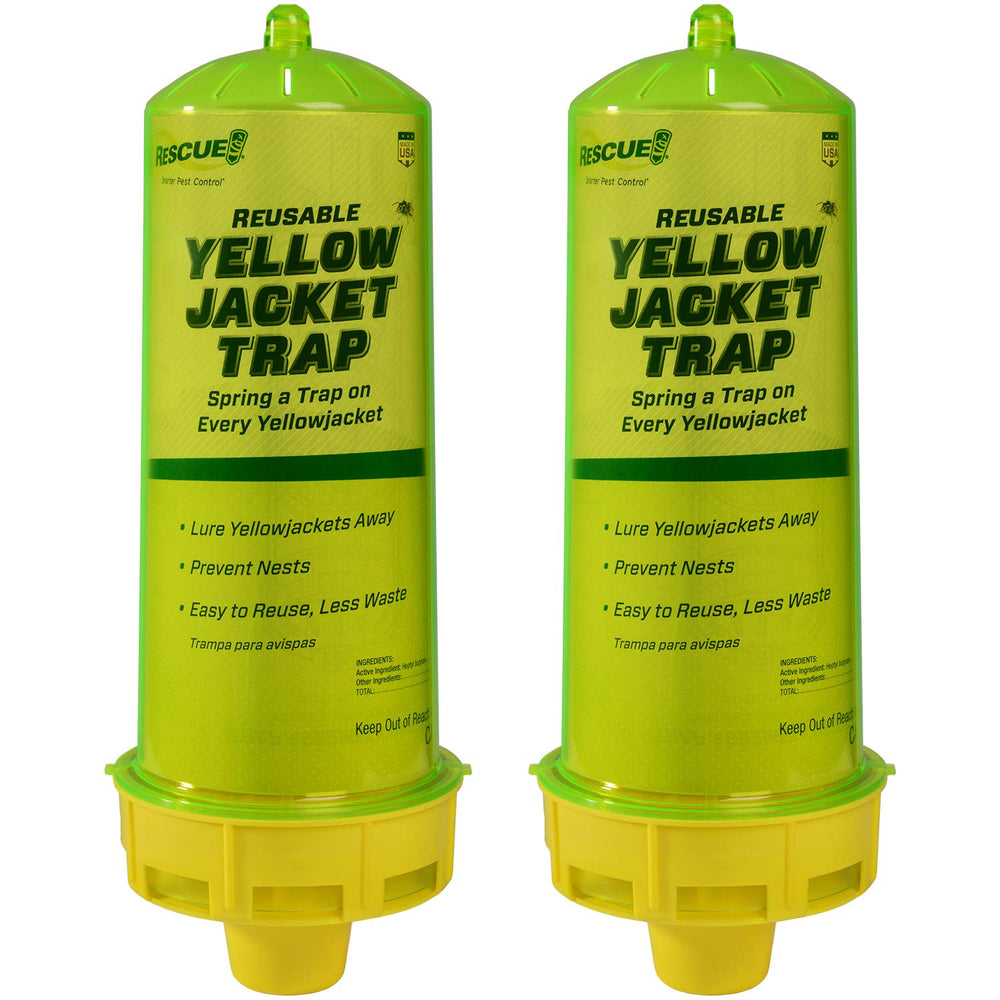 RESCUE! front view of yellowjacket trap showing durable design and easy setup benefit