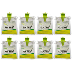 RESCUE! front view of hanging fly trap showing packaging and hook, reduces outdoor flies