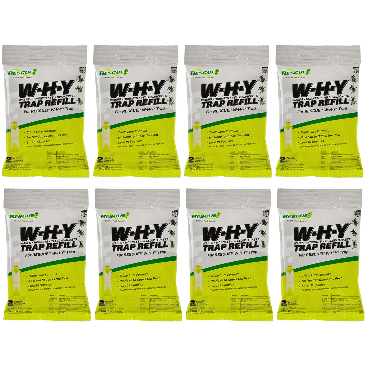 RESCUE! refill pack front view showing quantity and branding for easy identification